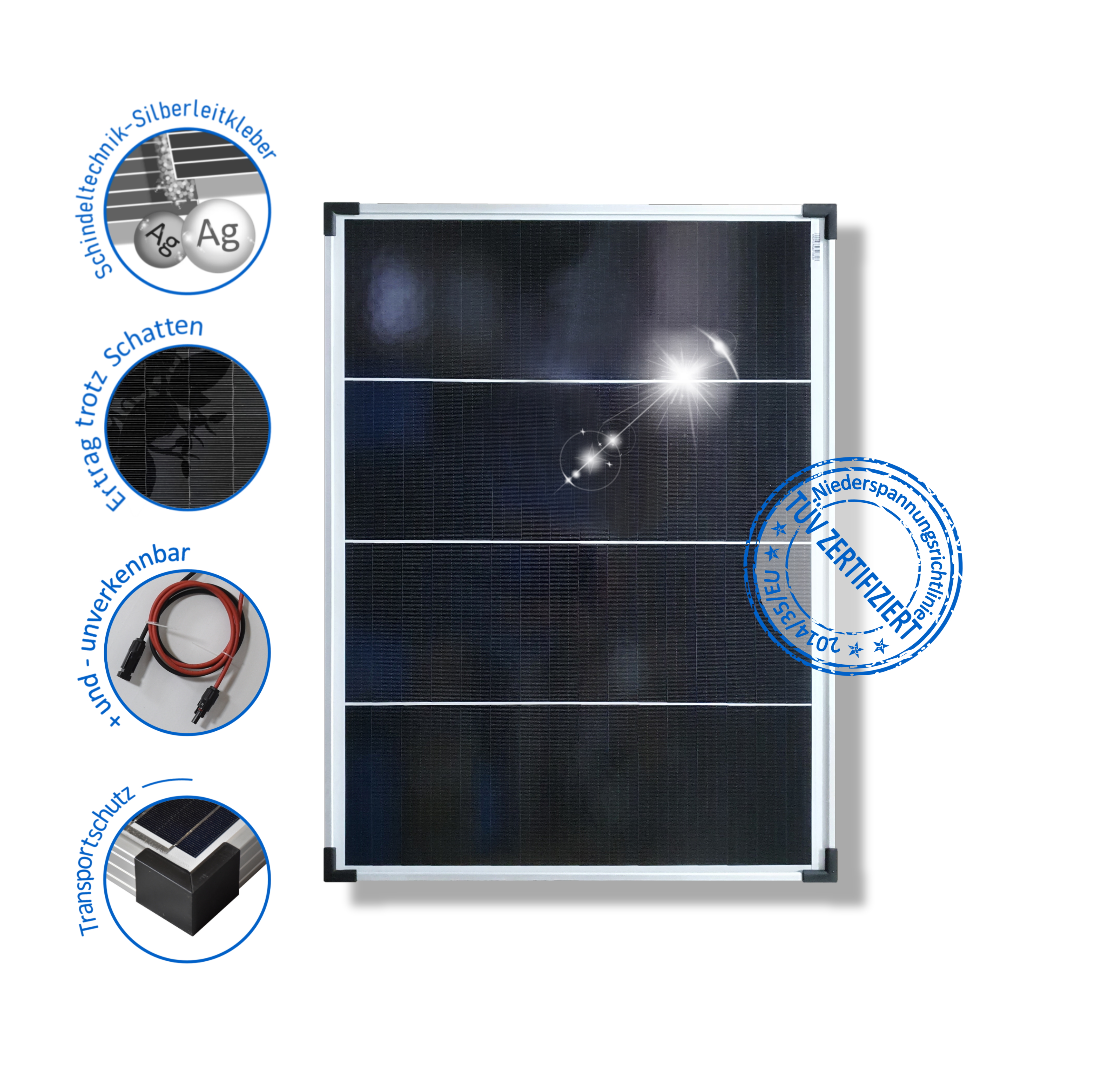 Solar Anschlussdose PV Stecker Mit 3 Dioden Für Solarpanel 100-180w 6A 
