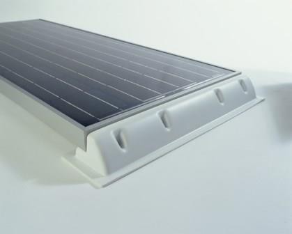 enjoysolar® ABS Haltespoiler Solarmodul Halterung sepzial für Wohnmobile Caraven Boot 2-Fach Dachdurchführung schwarz