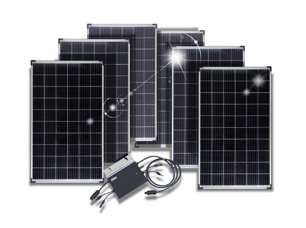 PreVent Balkonkraftwerk 600 Watt - Multibusbar-Technologie-Solarmodule inklusive Hoymiles HM-800 Microwechselrichter