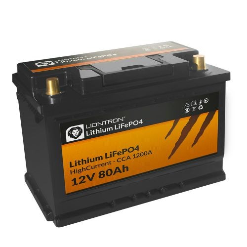 Lithium Batterie LiFePO4 HighCurrent 12.8V 80Ah